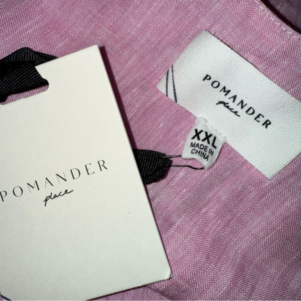 Pomander‎ Place Pink Sabella Dress Linen Maxi Size XXL NWT - Picture 2 of 8